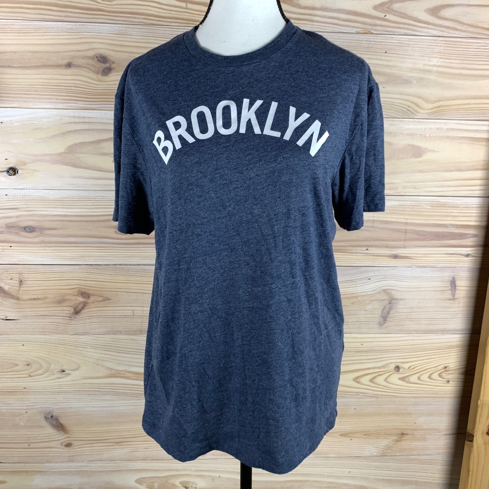 J.Crew T-Shirt Women Medium Brooklyn Graphic Tee Navy Blue
